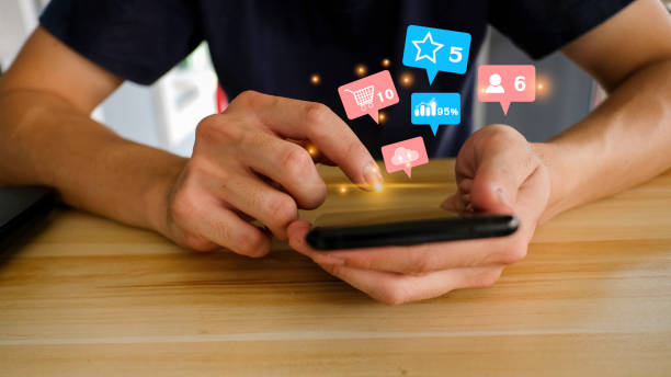 istock Social media and digital online concepts man using smartphone 1445121563