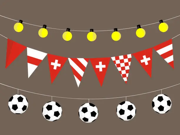 Vector illustration of Switzerland football celebration