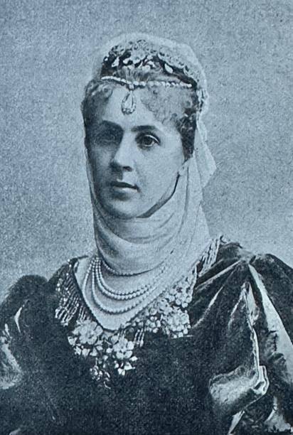 istock Beauty from Vienna with veil and pearl necklace 1445124672
