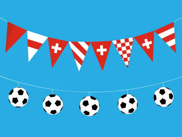 Vector illustration of Switzerland football party