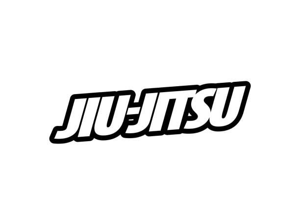 jiu-jitsu vector logo. Brazilian jiu-jitsu sticker Jiu-jitsu wordmark for t-shirt. jiu-jitsu vector logo. Brazilian jiu-jitsu sticker Jiu-jitsu wordmark for t-shirt. wrestling logo stock illustrations