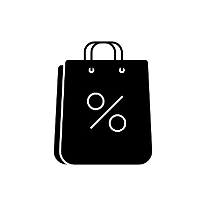 Discount Season Solid Flat Icon. The Icon is suitable for web pages, mobile apps, UI, UX, and GUI design.
