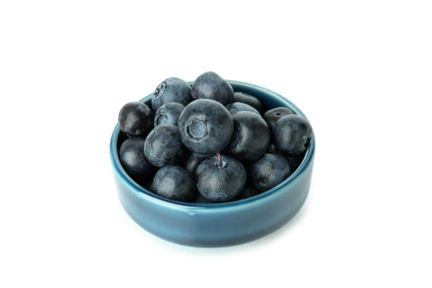 istock Fresh delicious blueberry isolated on white background 1445130178