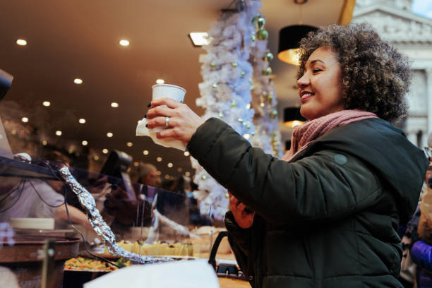 istock Mature woman on Christmas vacation. 1445130254
