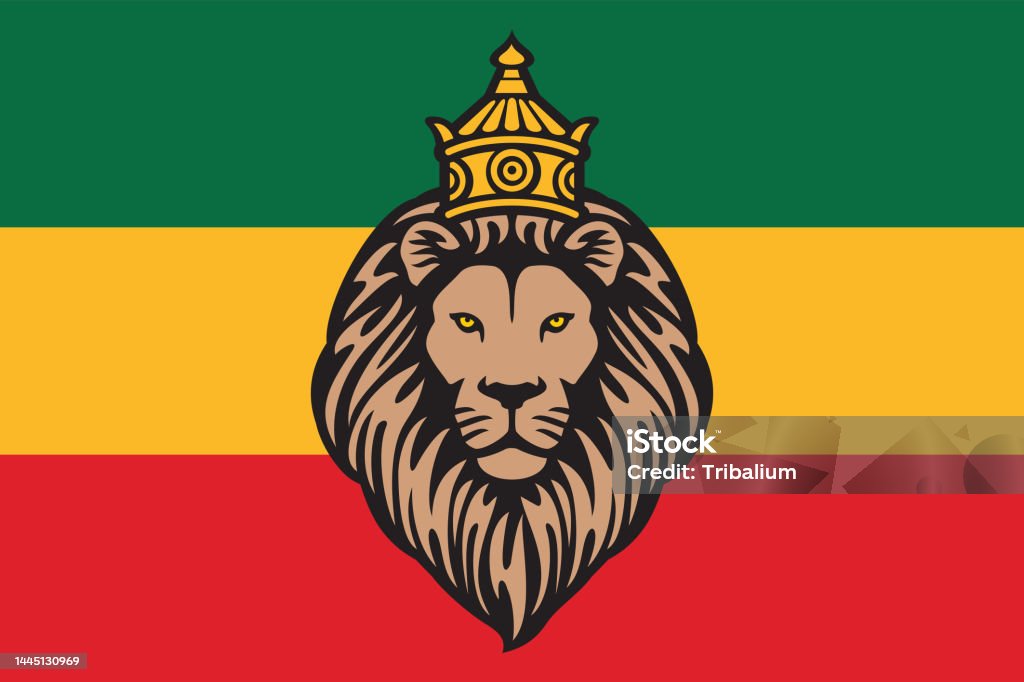 Sharol Rasta Ilustración de Bandera Rastafari Con El León De Judá y más Vectores ...