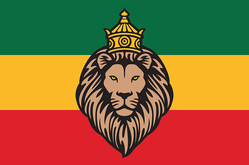 Selasi Rasta Vector Ilustración de Bandera Rastafari Con El León De Judá y más Vectores ...