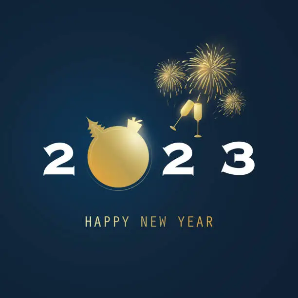 Vector illustration of New Year Card Background - 2023