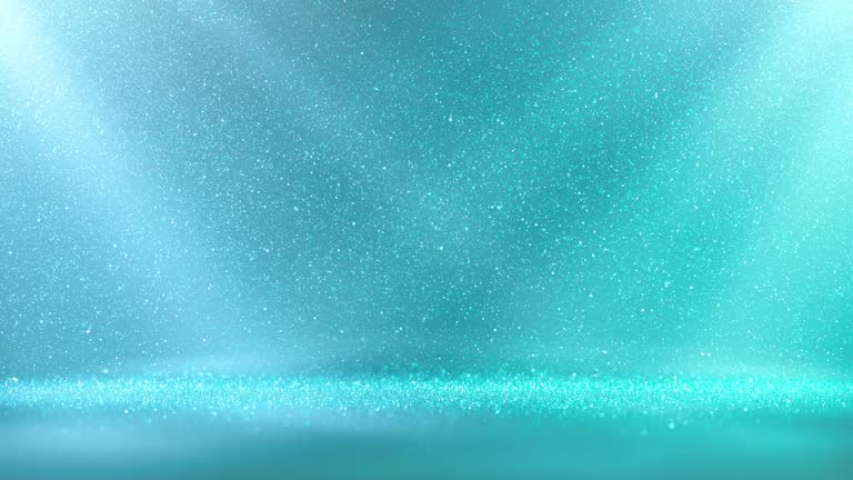 Light Blue Particles And Spotlights - Loopable Background Animation - Snow, Winter, Ice