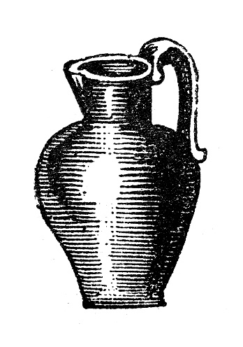 Antique engraving illustration: Pitcher, carafe