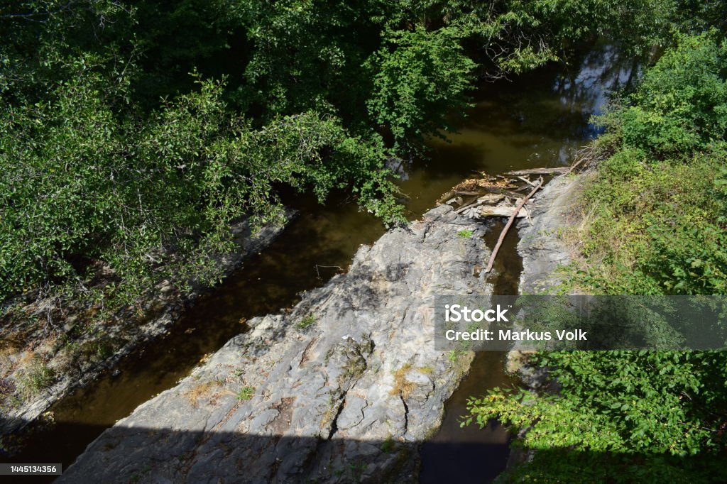 almost dry river Rhineland-Palatinate, Eifel Accidents and Disasters Stock Photo