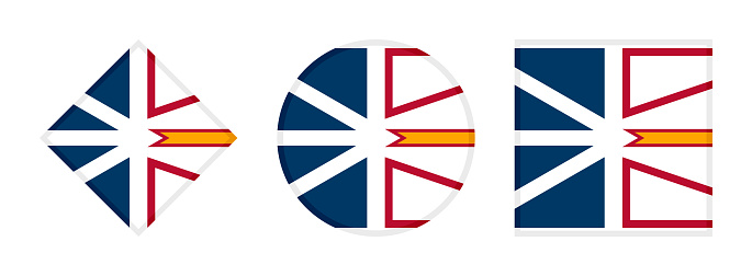 newfoundland and labrador flag icon set. isolated on white background