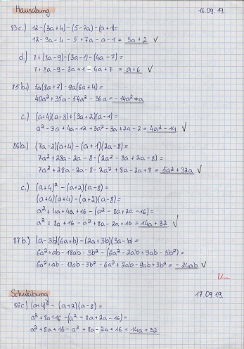 Student Taking Math Notes School Students Notes On Mathematics In A School Notebook About Rules ...