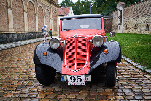 Prague, Czech Republic - October 1, 2022: Vintage Tatra car at the Prazska Noblesa event