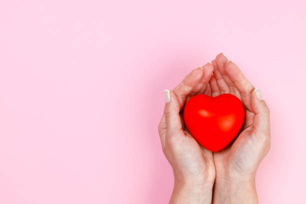 istock Woman hands holding red heart 1445140369