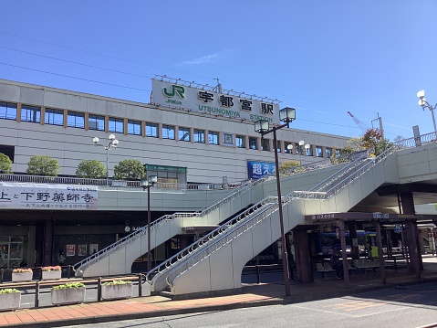 Utsunomiya, Tochigi, Japan, Oct 30, 2022\nUtsunomiya Station is a railway station in the city of Utsunomiya, operated by the East Japan Railway Company.
