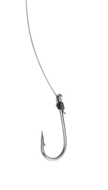 istock Fishing hook isolated on white background. Angling equipment 1445149189