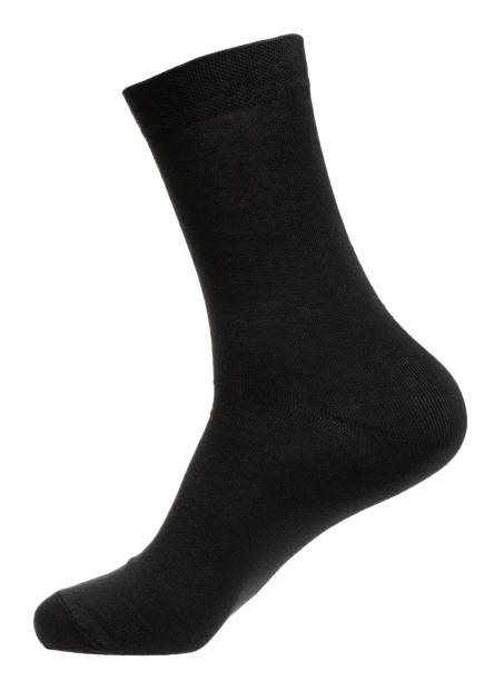 istock Long black sock on mannequin isolated on white 1445152556
