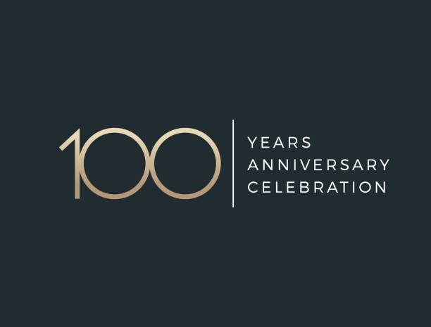 One hundred years celebration event. 100 years anniversary sign. Vector design template. number 100 stock illustrations