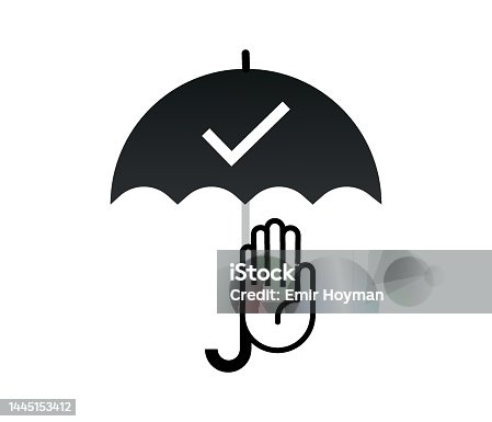 istock umbrella icon. protection concept vector. 1445153412