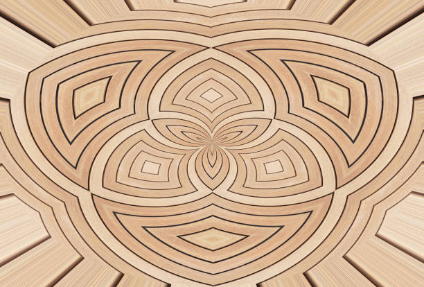 circular wood background