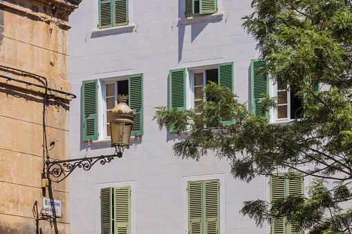 houses in the old town of Bastia; Bastia, France