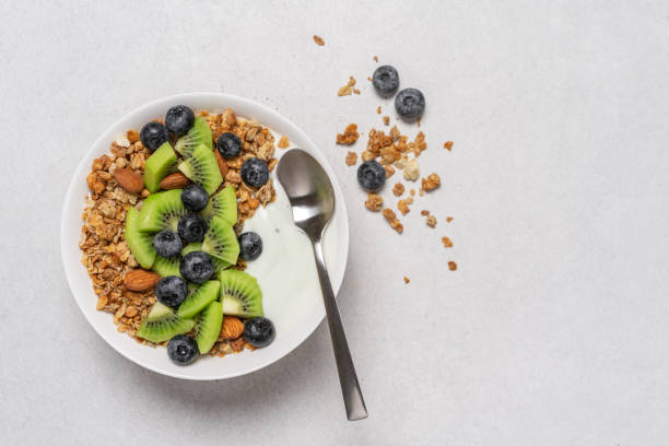 istock Morning healthy fast homemade breakfast concept 1445169702