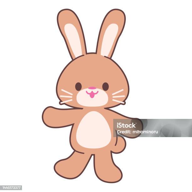 House Rabbit Full Body Standing Rabbit In Full Body Standing Pose Stock Illustration - Download Image ...