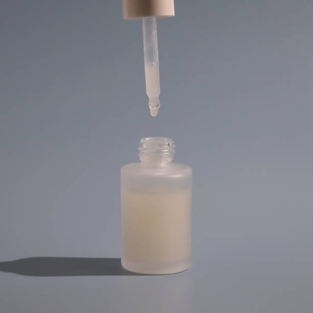 istock Glass cosmetic botle with dropper, mockup 1445177141