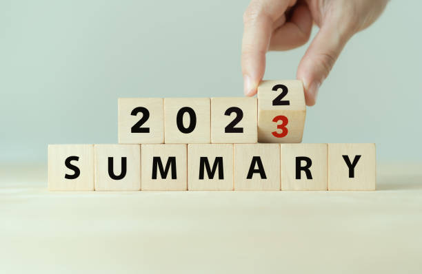 istock 2022 year summary text on wooden cube blocks on smart grey background. Past performance analysis for learning and  improvement. Preparation for annual plan in 2023. End of year concept. 1445180833