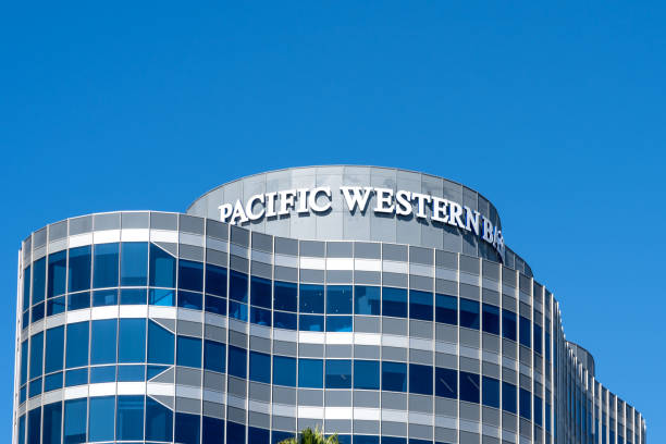 Pacific Western Bank headquarters in Beverly Hills, CA, USA. stock photo