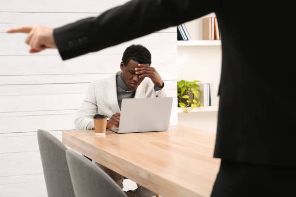 istock African American man suffering from racial discrimination at work 1445181312