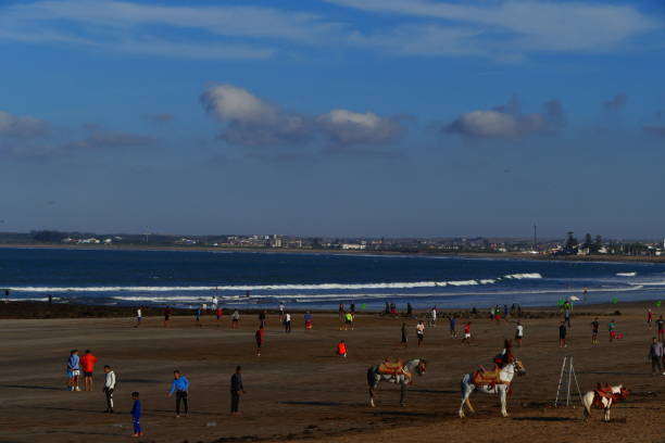 eljadida, marokko : der strand - el jadida stock-fotos und bilder