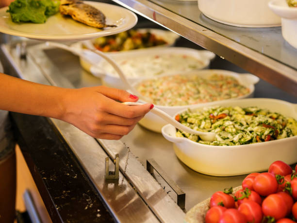 istock delicious salads at a hotel buffet 1445191016