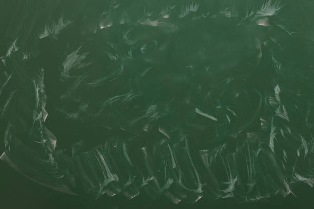 Hands are erasing the blackboard with copy space.