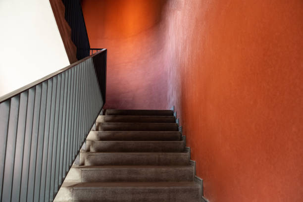 istock Corridor of red brick building 1445194727
