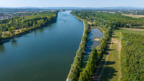 istock Rhine river - aerial view 1445195337