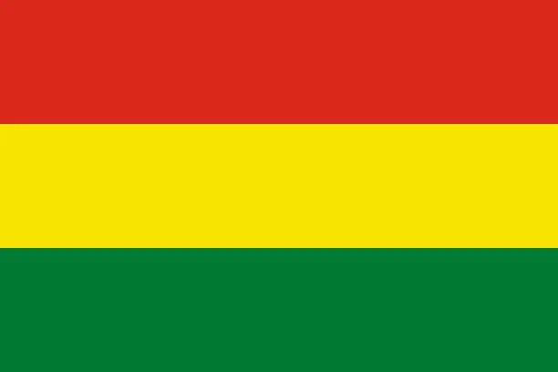 Vector illustration of Flag of Bolivia