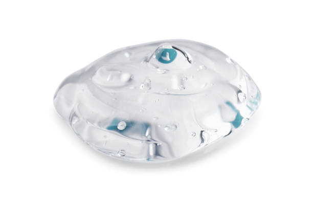 istock Sample of transparent shower gel on white background 1445196836