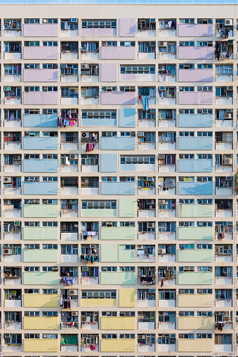 Exterior of Public Estate in Hong Kong city