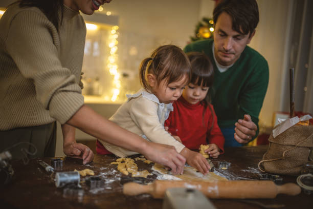 istock Family baking cookies for Christmas 1445201538