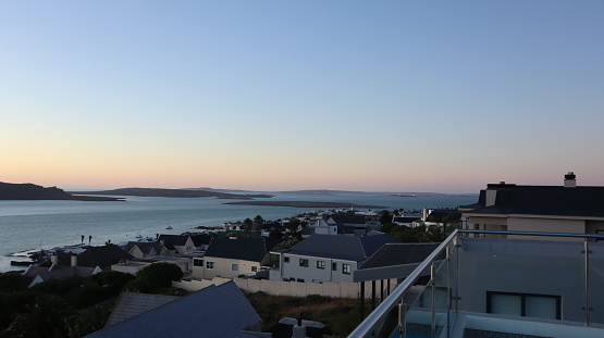 a view of the sunset at the Langebaan lagoon