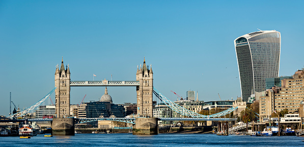 Tower Bridge and 20 Fenchurch Street, Old and New London Skyline