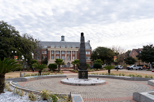 Tallahassee, FL,  USA - February 11, 2022: J R E Lee Hall at Florida Agricultural and Mechanical University (FAMU) in Tallahassee, FL, USA. FAMU is a public historically black land-grant university.