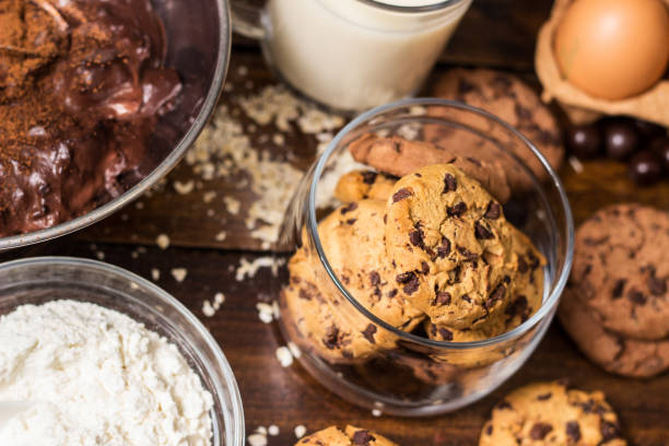 istock Making chocolate cookies with all ingredients 1445215389
