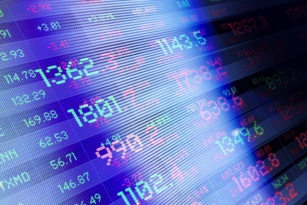 istock Financial Data. Abstracted finance screens. Lights and reflections. 1445215603