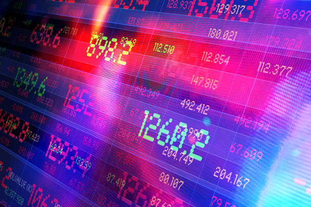istock Financial Data. Abstracted finance screens. Lights and reflections. 1445215754