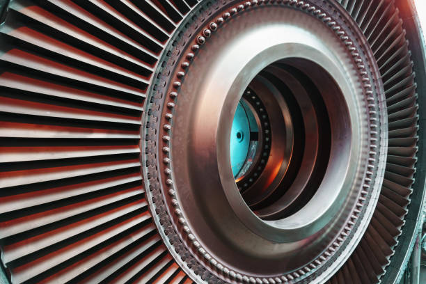 istock Disassembled gas turbine to generate electricity for structural elements 1445215849