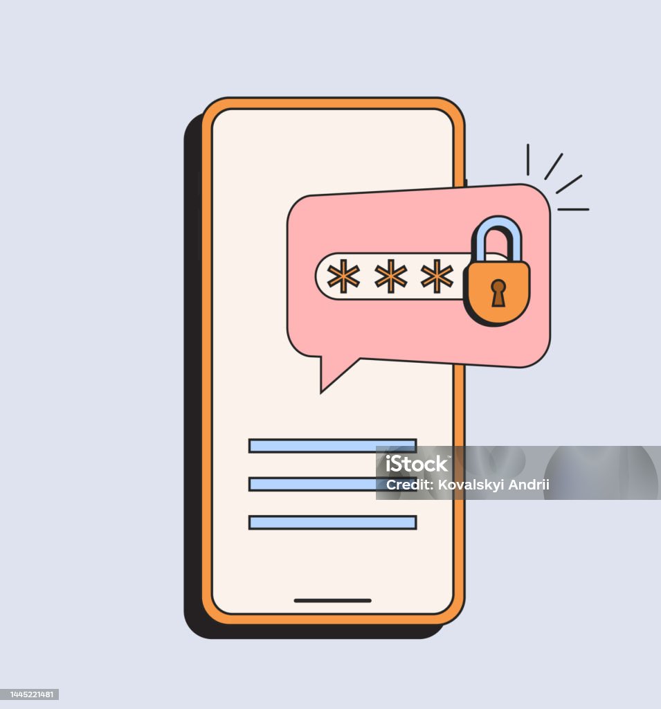 Phone With Password Verification Code Message On Smartphone Passcode ...