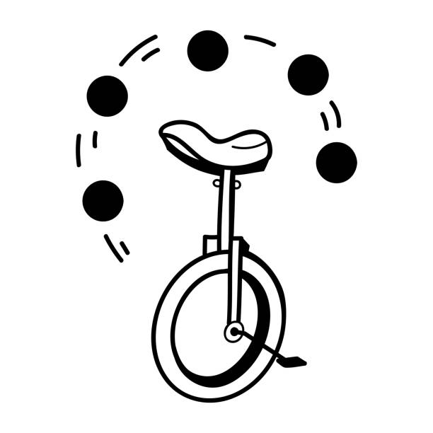 задача - unicycle stock illustrations