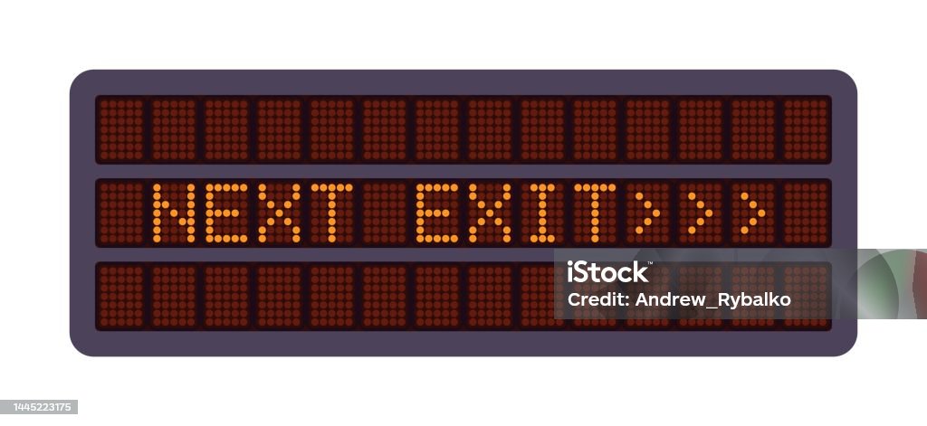 Next Exit Next Exit Text On Digital Variable Road Sign Stock Illustration ...